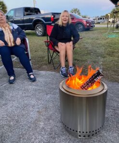 Solo Stove Ranger with Stand Portable Outdoor Fire Pit Stainless Steel Firepot for Wood Burning and Low Smoke Great Fire Pits for Outside | 15x12.5 Inch Outside Fire Pit w/o Removable Ash Pan & Base Plate 27 817p0sB3NhL