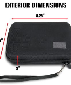 USA GEAR Hard Shell Electronic Organizer Travel Case 7.5 Inch - GPS Cases with Accessory Pocket and Water Resistant Exterior Compatible with Garmin GPS, Chargers, and More Electronics - Black 10 817pUvoTw1L