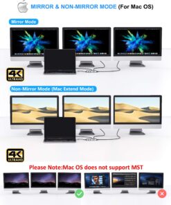 USB C Docking Station Dual Monitor, 9 in 1 USB C Triple Display Docking Station to Dual HDMI Adapter Displayport SD TF Card Reader 2USB 2.0, 1 USB 3.0, 100W PD for USB C Thunderbolt 3 Laptops 23 817ptE8qiHL
