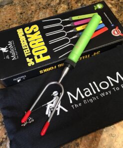 MalloMe Marshmallow Roasting Sticks Smores Kit - Marshmallows Smores Sticks for Fire Pit Long - Camping Campfire Accessories S'mores Gift Set- Smore Hot Dog Roaster Marshmello Skewers - 34 Inch 5 Pack Set of 5 37 817pw17NhYL