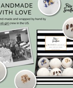 Pure Scentum Extra Large 6oz Vegan Bath Bombs for Women - US Made Organic 6 Relaxing Bath Bomb Gift Set for Women – Luxurious, Organic Bath Bombs for Women and Men (BombeLaLaLa) Bombelalala 33 817qKZJ1niL