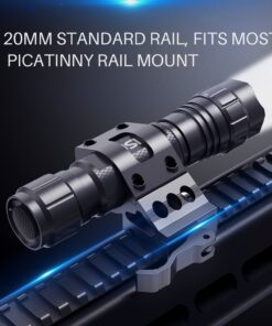 CISNO Quick Release 45¡ã Offset Mount 1000 Lumens L2 LED Tactical Flashlight Torch with Remote Pressure Switch (Flashlight W QR Mount) A-Black1 9 817qjvLeNLL