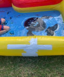 Intex 57454EP 100-inch x 77-inch Inflatable Ocean Children's Play Center Outdoor Backyard Kiddie Pool and Game Set 1 Pack 42 817rmOtwWJL