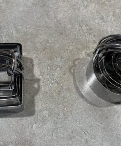 Cookie Cutters Set of 10, 5 sizes round and 5 sizes square Stainless steel Biscuit cutters with handles 39 817rzpDCanL