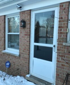 WALI Bullet Dummy Fake Surveillance Security CCTV Dome Camera Indoor Outdoor with one LED Light Warning Security Alert Sticker Decals (TC-S4), 4 Packs, Silver 48 817sc5zt2L