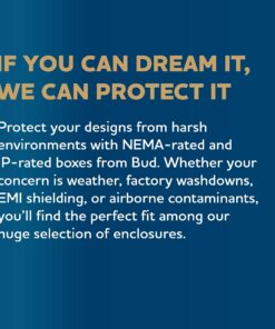 BUD Industries JBH-4961-KO Steel NEMA 1 Sheet Metal Box 6" L x 10" W x 10" H, Gray,White 22 817ssKmhWL 1