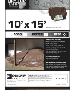 10x15 Multi-Purpose Silver/Brown Heavy Duty DRY TOP Poly Tarp (10'x15') 10x15 Feet Heavy Duty Tarp 14 817t6kmpvtL