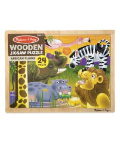 Melissa & Doug African Plains Safari Wooden Jigsaw Puzzle With Storage Tray (24 pcs) 16 817vRgF9h4L