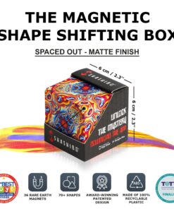 Alternative view of SHASHIBO Shape Shifting Box - Award-Winning, Patented Fidget Cube w/ 36 Rare Earth Magnets - Transforms Into Over 70 Shapes, Download Fun in Motion Toys Mobile App (Original Series - Spaced Out) 1