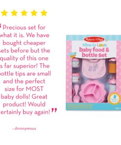Melissa & Doug Mine to Love Time to Eat Doll Accessories Feeding Set (8 pcs) , Pink 14.3 x 11.2 x 2.8 Multi-color 22 817wfL6P2KL