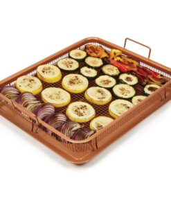 Copper Chef, 2-Piece Non-Stick Bakeware Set for Oven with Crisper Pan and Cookie Sheet, 13 x 9-Inch, N5O4RBL, Copper 30 817xDSCaAL