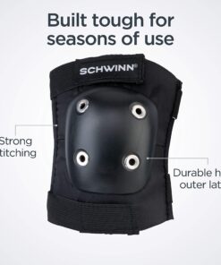 Schwinn Kids Bike Gloves Set, Knee and Elbow Pads, Protective Gear, Girls and Boys Bike Accessories, Black/Gray 24 817xgDZx8RL