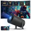 aubor Mini Projector, Support 1080P Smart Portable Projector with 5G WiFi and Bluetooth, 10000 Lumen,Auto Keystone Correction, Premium 360 Sound, 40"-130" Screen Video Projector (Steel Gray) Steel Gray 18 817xkcrce1L