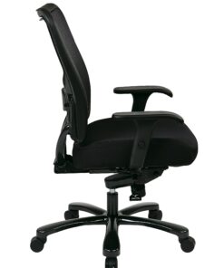 Alternative view of Space Seating 75 Series Air Grid Big and Tall Deluxe Ergonomic Office Chair with Thick Padded Seat and 400 lb. Limit, Black Double Air Grid