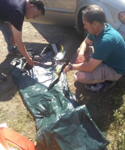 INTEX 68347EP Seahawk 2 Inflatable Boat Set: Includes Deluxe 48in Aluminum Oars and High-Output-Pump – SuperStrong PVC – Fishing Rod Holders – 2-Person – 520lb Weight Capacity 34 817zWDfGuFL 1