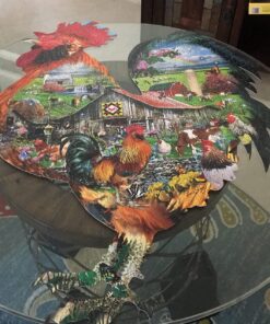 SUNSOUT INC - Rule The Roost - 1000 pc Special Shape Jigsaw Puzzle by Artist: Lori Schory - Finished Size 26.25" x 34.25" - MPN# 95880 28 818 YjpsKjL