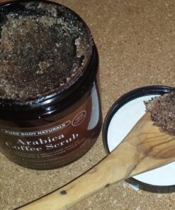 Arabica Coffee Body Scrub Exfoliator - Loaded with Caffeine for Cellulite and Stretch Marks | Exfoliating Skin on Face, Hand, Foot, Butt - Coffee Scrub for Women by Pure Body Naturals, 12 Ounce 67 818 pQkFzCL
