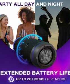 TREBLAB HD77 - Wireless Bluetooth Speaker - 30W Stereo, 20H Battery, IPX6 Waterproof, TWS Mode, Portable Speaker with Shockproof/Dustproof Body, Black 24 8180KTCUkdL