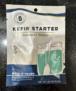 Cultures for Health Kefir Starter Culture | 4 Packets Freeze Dried Starter Powder | Make Kefir with Milk, Water, or Juice | Re-Culture Kefir Probiotic Drinks 2-7x Each | Cultures in Less Than a Day Coconut 0.20 Ounce (Pack of 1) 35 8180pCvCfDL