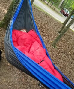 MalloMe Hammock - Camping Hammocks - Portable Hammock Kids Hammock Outdoor Hammock - Hamaca Double Hammock - 2 Person Hammock Tree Hammock - Hamock Travel Hammock - Backpacking Hammocks for Outside Black & Blue Large 28 8181L sdRHL