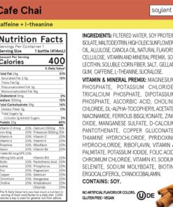 Soylent Cafe Chai Meal Replacement Shake, Ready-to-Drink Plant Based Protein Drink, Contains 20g Complete Vegan Protein and 1g Sugar, 14oz, 12 Pack 14 Fl Oz (Pack of 12) 15 8181srFgTmL
