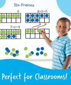 Learning Resources Giant Magnetic Ten Frame Set, Set of 4, Ages 5+, Classroom Math Set, Magnetic Whiteboard Set, Classroom Demonstration 13 8182YMxdUTL