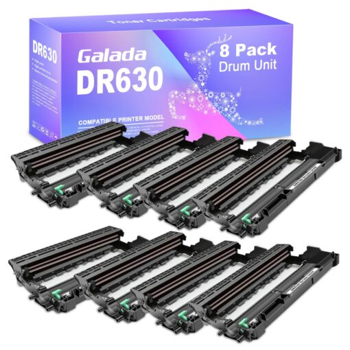 GALADA Compatible DR630 ( Drum Unit Only ) Replacement for Brother DR630 DR-630 for HL-L2300D HL-2380DW DCP-L2540DW MFC-L2720DW MFC-2740DW Printer ( Black, 8 Pack )