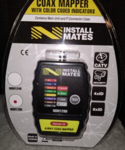 Nstallmates NSM1280 8-Way Coax Cable Tester w/ Case 16 8182oG G5ML