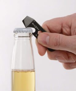 Nite Ize DoohicKey Keychain Multi Tool, Stainless-Steel 5-in-1 Multi Tool With Bottle Opener + Carabiner Clip, Black 1 Count (Pack of 1) 28 81847xz 6RL