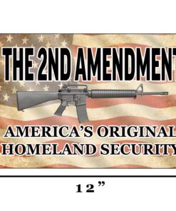 Funny Pro 2nd Amendment Metal Tin Sign Wall Decor Man Cave Bar Americas Original Homeland Security 6 8184CWRpML