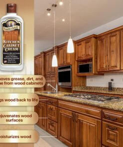 PARKER & BAILEY KITCHEN CABINET CREAM - Multisurface Wood Cleaner And Polish Furniture Quick Shine Restorer Protector Surface, House Cleaning Supplies Home Improvement 8oz 8 Fl Oz (Pack of 1) 18 8184KtHshQL