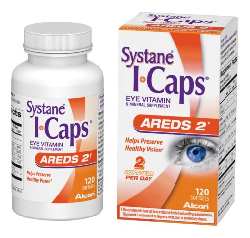 Systane ICaps Eye Vitamin & Mineral Supplement, AREDS 2 Formula, 120 Softgels (Packaging may vary)