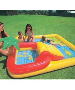 Intex 57454EP 100-inch x 77-inch Inflatable Ocean Children's Play Center Outdoor Backyard Kiddie Pool and Game Set 1 Pack 28 8186WgHh7nL