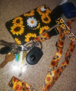Wisdompro Adjustable Lanyard, Heavy Duty Neck Strap Lanyard with Detachable Buckle and Metal Hook for Keys, ID Badges, Card Holder, Name Tags - Sunflower Neck Lanyard 21 81879jdRpFL