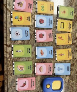 KOKODI Toddler Toys - Talking Flash Cards for Boys 2 3 4 5 Year Old Birthday Gifts, Autism Speech Therapy Toys for Autistic Children, Learning Toys with 224 Sight Words for Kids, Montessori Toys 224 Words Blue 26 8187YMct78L