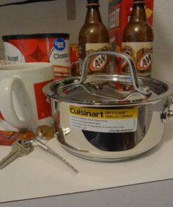 Cuisinart 1 Quart Saucepan w/Cover, Chef's Classic Stainless Steel Cookware Collection, 719-14 24 8187i cVBL