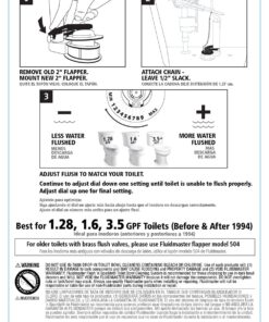 Fluidmaster 502P21 PerforMAX Universal Water-Saving Long Life Toilet Flapper for 2-Inch Flush Valves, Adjustable Solid Frame Design, Easy Install, Red, 1 pack 22 81887F0gXIL