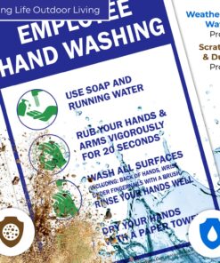 Employees Hand Washing Rules Sign, (2 Pack) 10x7 Inches, 4 Mil Vinyl Decal Stickers Weather Resistant, Made in USA by Sigo Signs 10x7 2 PK 12 8189npNwheL