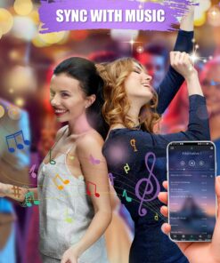 KEELIXIN LED Strip Lights 32.8ft, LED Lights for Bedroom, Music Sync Color Changing Lights, Bluetooth Led Lights with APP & IR Remote Control for Bedroom Room Home Decor Party Festival 17 818AWaSDg0L