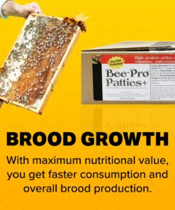 Mann Lake Bee-Pro Patties with Pro Health, Ready-to-Feed High Protein Pollen Substitute, Beekeeping Supplies, 10 lb 10 Pound (Pack of 1) 22 818BIn7iR2L