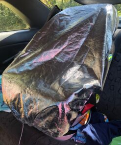 Car Seat Sun Shade Cover - Keep Your Baby's Carseat at a Cooler Temperature - Covers and Blocks Out Heat & Sun - More Comfortable for Baby or Child - Protection from UV Sunlight - Mommy's Helper 36 818BZepbOL 1