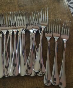 HIWARE 24-Piece Forks Silverware Set, Food-Grade Stainless Steel Dinner Forks Set, Dishwasher Safe, 8 Inches 29 818BhzB8F6L