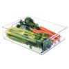 iDesign Recycled Plastic Resipreme Divided Fridge and Freezer, 12” x 4” x 14.5”, Clear 1 Pack