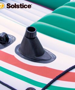 SOLSTICE Inflatable Fishing Boat Rafts 2 to 6 Person Options for Adults Compatible with Motor Comes W/Accessories Pole Holders Cushions Grab Line 6 to 12 Ft Sizes Outdoorsman Voyager Dinghy Air Floor Voyager 6-Person Boat 12 818DTAw6XqL