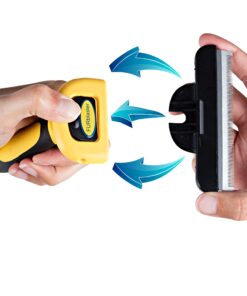 Alternative view of DakPets Pet Grooming Brush Effectively Reduces Shedding by up to 95% Professional Deshedding Tool for Dogs and Cats, Yellow