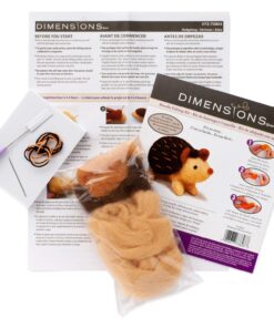 DIMENSIONS 72-73803 Hedgehog Felt Animals Needle Felting Kit, 3.5'' x 2'' 3.5'' x 2'' 23 818E2YdgPzL
