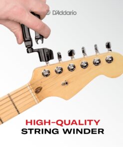 D'Addario Accessories Pro-Winder - Guitar String Winder, Guitar String Cutter, Guitar Bridge Pin Puller - Ultimate Ergonomic All in One Guitar Tool for Restringing - Black Guitar ProWinder 22 818Eh8 v38L