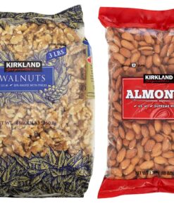 Kirkland Signature Walnuts and Almonds Bundle - Includes Kirkland Signature Walnuts (3 LB) and Supreme Whole Almonds (3.0 LB)
