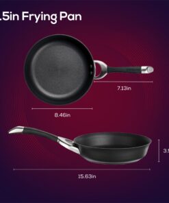 Alternative view of Circulon Symmetry Hard-Anodized Nonstick Frying Pan, 8.5-Inch, Black 8.5"