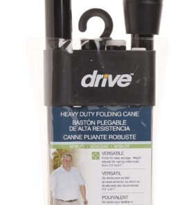 Drive Medical Heavy Duty Folding Cane Lightweight Adjustable with T Handle, Black 17 818HIIKvQ6L